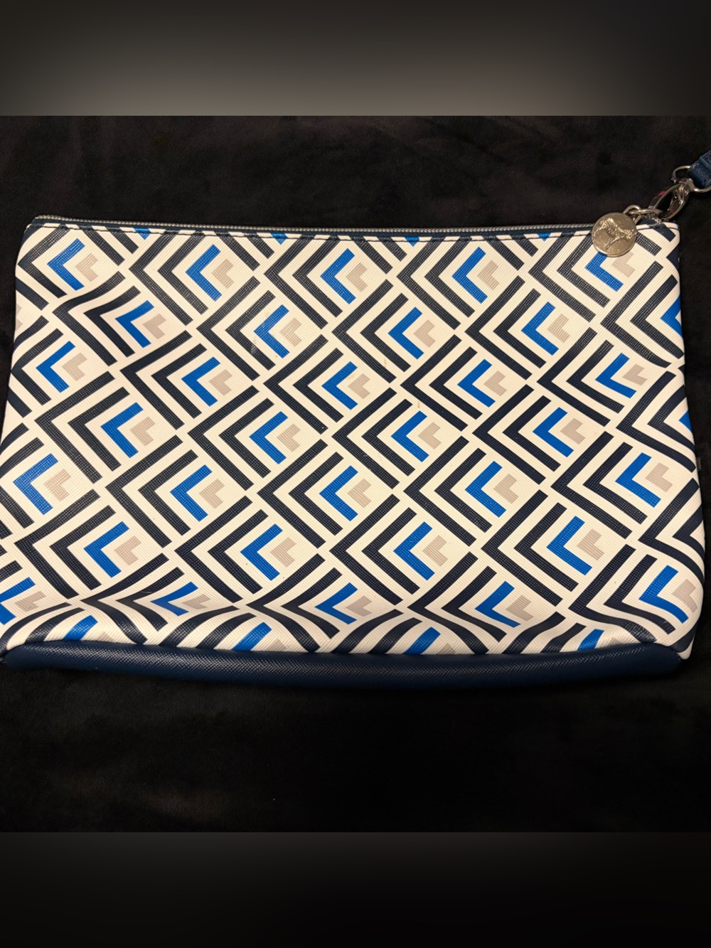 Dabney Lee Blue & Navy Wristlet Pouch